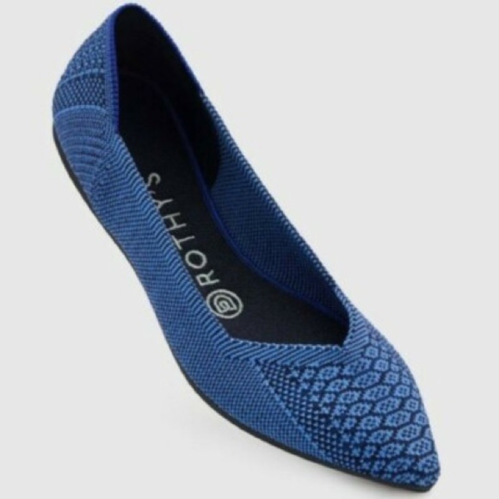 Rothy’s The Point Lapis Python Ballet Flat Size 9… - image 1